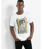 Express Mens Vertical Bars Graffiti Graphic T-shirt