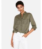Express Womens Cropped Silky Soft Twill
