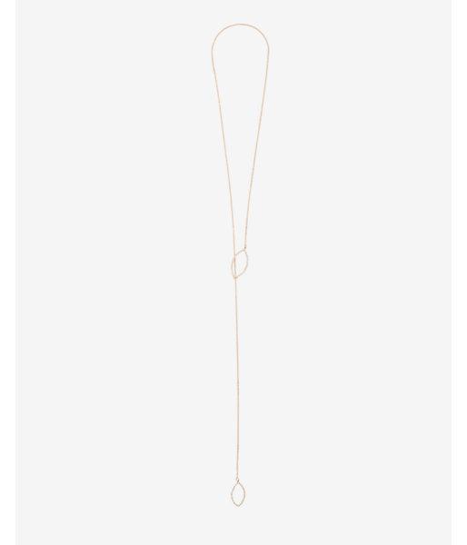 Express Womens Pave Teardrop Y-neck Necklace
