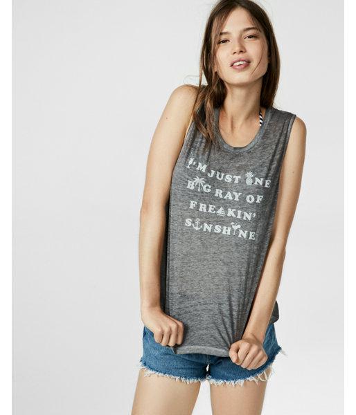 Express Petite Ray Of Sunshine Graphic Tank