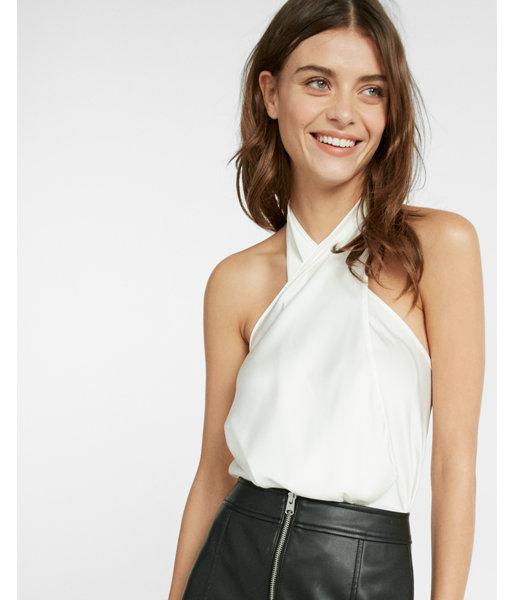 Express Womens Drape Halter Tank