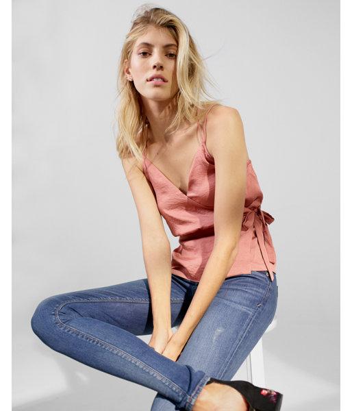 Express Womens Petite V-neck Wrap Cami