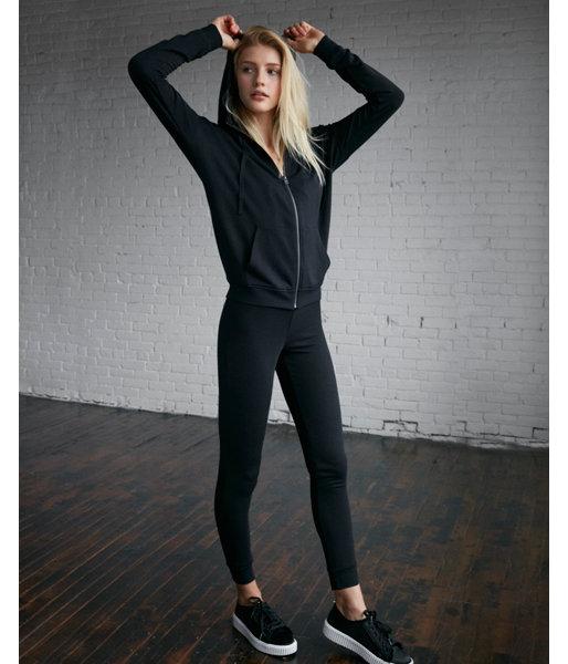 Express Womens Funnel Neck Zip Front Hoodie