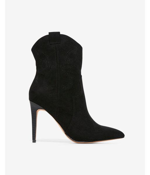 Express Womens Thin Heel Western Booties
