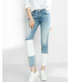 Express Mid Rise Pieced Super Skinny Ankle Jeans