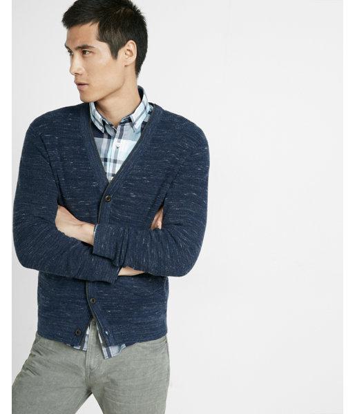 Express Mens V-neck Cardigan