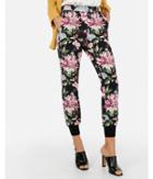 Express Womens Mid Rise Multicolor Floral Print Jogger Pant