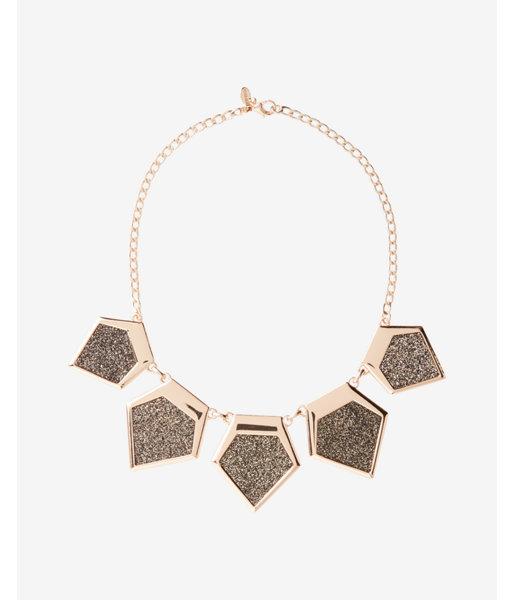 Express Glitter Bib Necklace