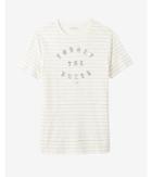 Express Striped Forget The Rules Crew Neck Graphic Tee