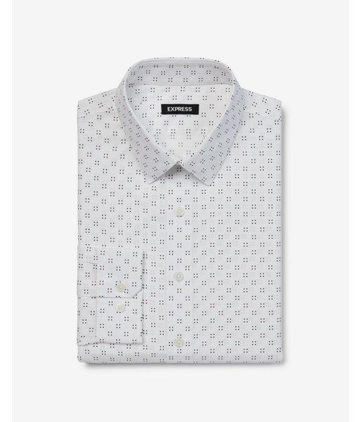 Express Mens Extra Slim Dot Pattern Cotton Dress