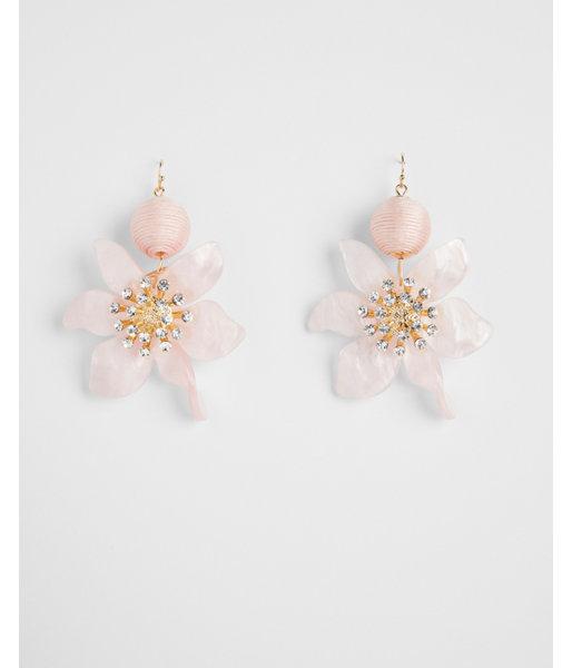 Express Womens Flower Resin Drop Earrings