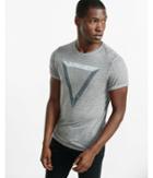 Express Mens Triangle Burnout Graphic T-shirt