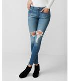 Express Womens Mid Rise Embroidered Jeggings