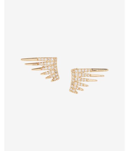 Express Womens Embellished Spike Post Earrings