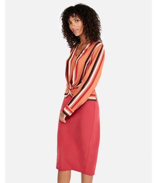 Express Womens Striped Twist Front Chelsea Popover