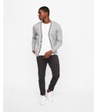 Express Mens Striped V-neck Cardigan