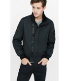 Express Men's Outerwear Black Cotton Racer Jacket