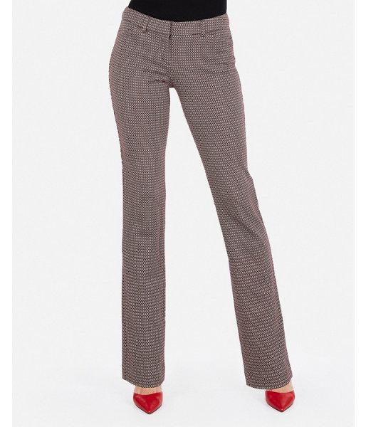 Express Womens Low Rise Micro Diamond Barely Boot Editor Pant