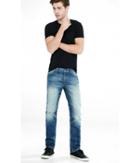 Express Men's Jeans Dark Faded Rocco Slim Fit Skinny