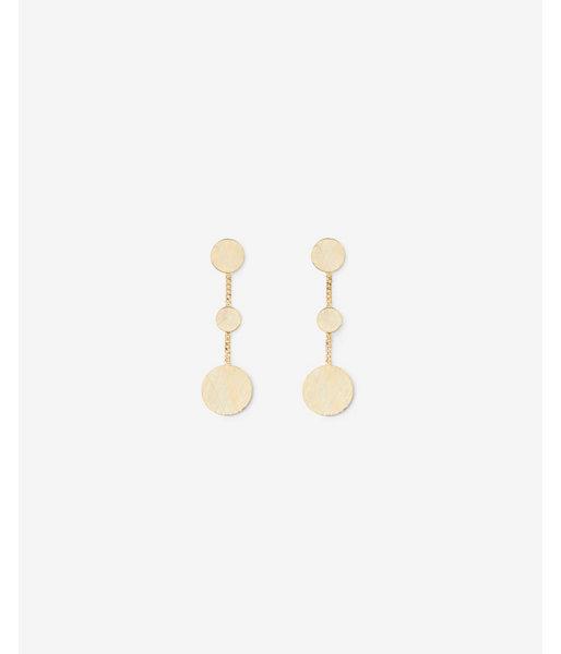 Express Womens Etched Disc Linear Drop Earrings