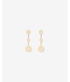 Express Womens Etched Disc Linear Drop Earrings