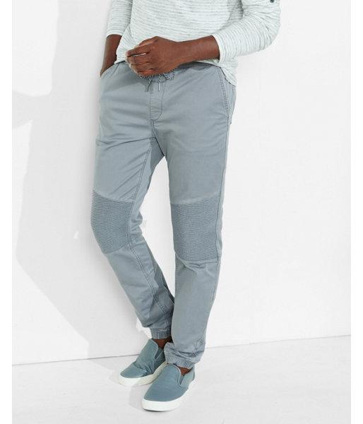 Express Mens Gray Moto Jogger Pant