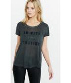Express Women's Tees I'm With The Trainer Slit Back Graphic Tee