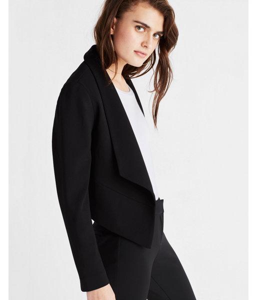 Express Shawl Collar Flyaway Open Front Jacket