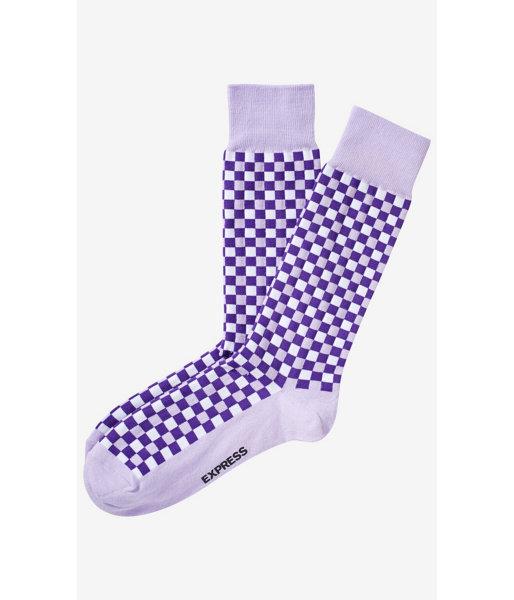 Express Men's Socks Gingham Check Dress