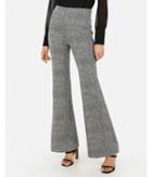 Express Womens Super High Waisted Textured Knit Pull-on Flare Pants