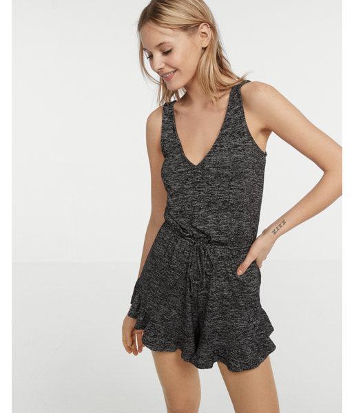 Express Marled Tie Waist