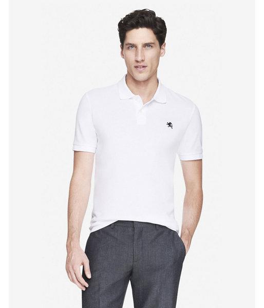 Express Fitted Small Lion Pique Polo
