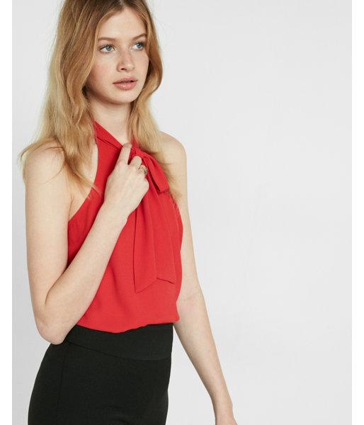 Express Womens Tie Front Cut-out Tank