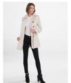 Express Womens Petite Classic Trench Coat With Trapunto
