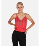 Express Womens Stripe Zip Front Downtown Cami