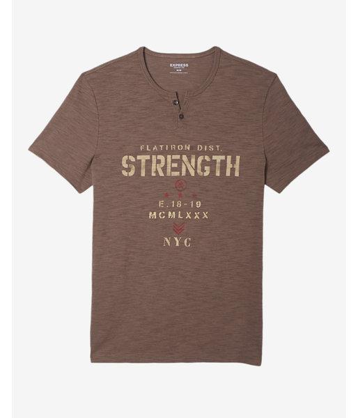 Express Mens Flatiron Graphic Henley