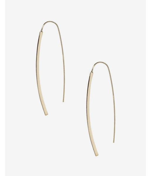 Express Womens Metal Bar Pull Through Earrings