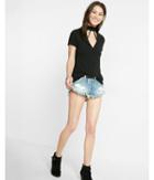 Express Womens Strappy Trapeze Choker Tee