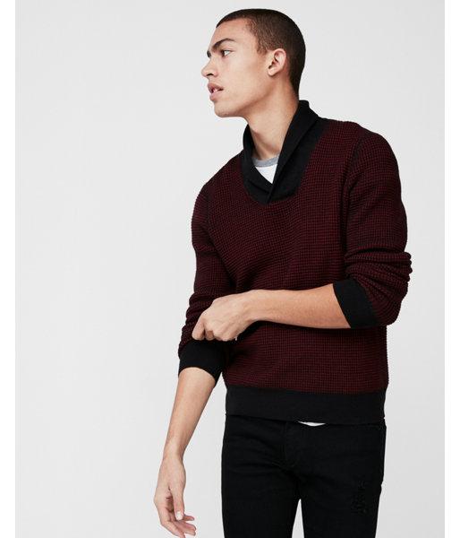 Express Mens Waffle Shawl Collar
