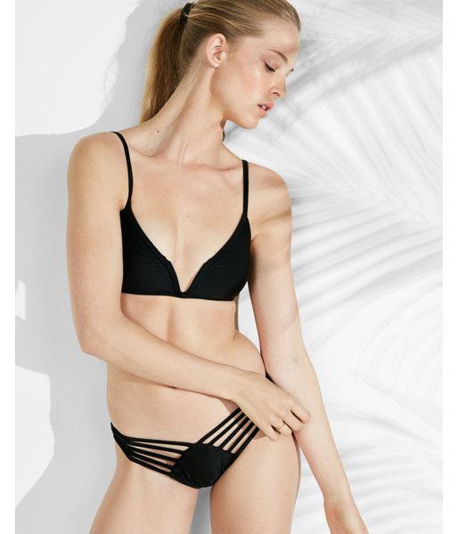 Express Womens High Cut Strappy Cheeky Bikini