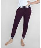Express Womens Low Rise Striped Trim Jogger Pant