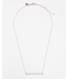 Express Womens Pave Skinny Bar Pendant Necklace