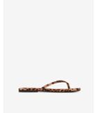 Express Womens Leopard Printed Flip Flops