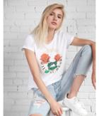 Express Womens Wild At Heart Rose Boxy Graphic Tee