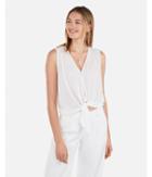 Express Womens Hi-lo Tie Front Deep V Tank