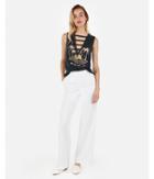 Express Womens Express One Eleven Beach Graphic Ladder Cut-out Tank