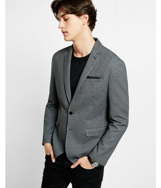 Express Mens Slim Photographer Double Knit Blazer