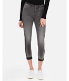 Express Womens Mid Rise Black Cropped Double Roll Jeggings