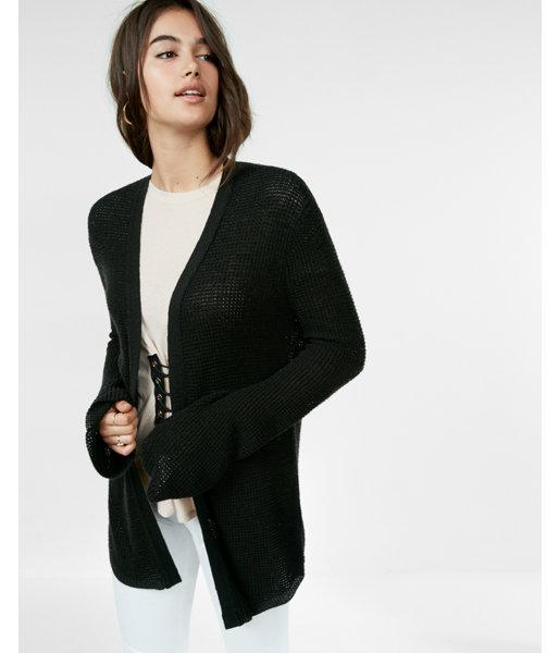 Express Petite Flare Sleeve Open Front