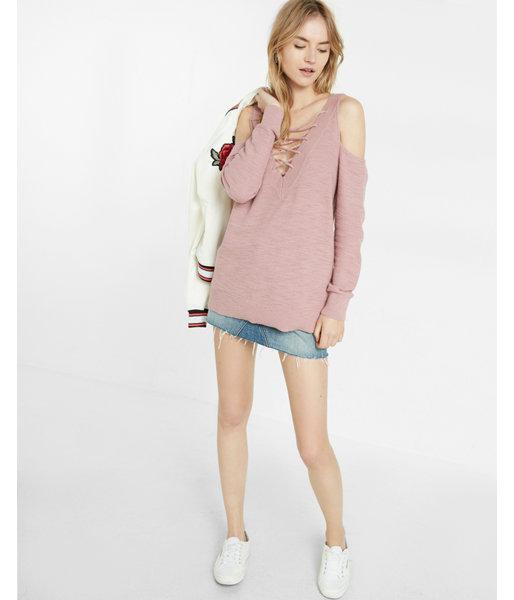 Express Womens Two-way Lace-up Tunic